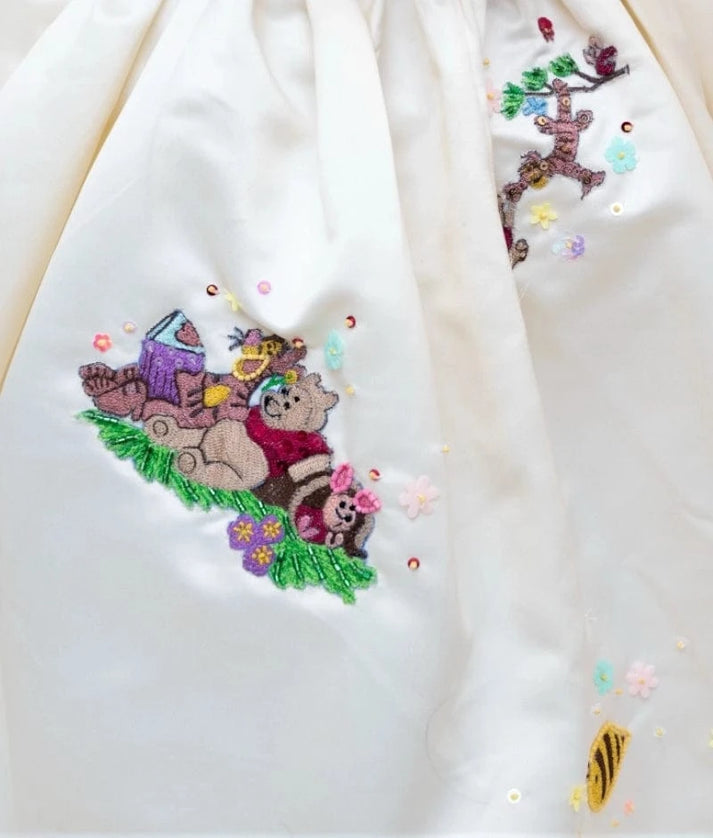 Pearl Whirl Satin Gown