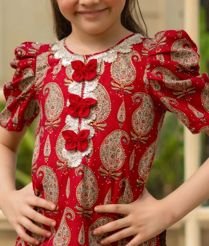 Manufactured by FAYON KIDS (Noida, U.P) Pink Printed Kurti Salwar Set