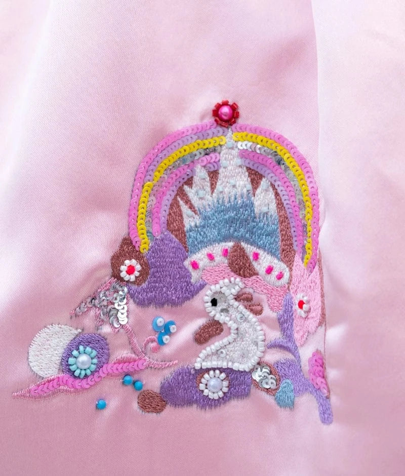 Manufactured by FAYON KIDS (Noida, U.P) Pink Satin Gown