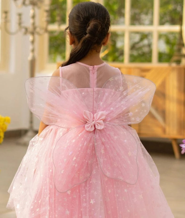 Pink Star Net Dress