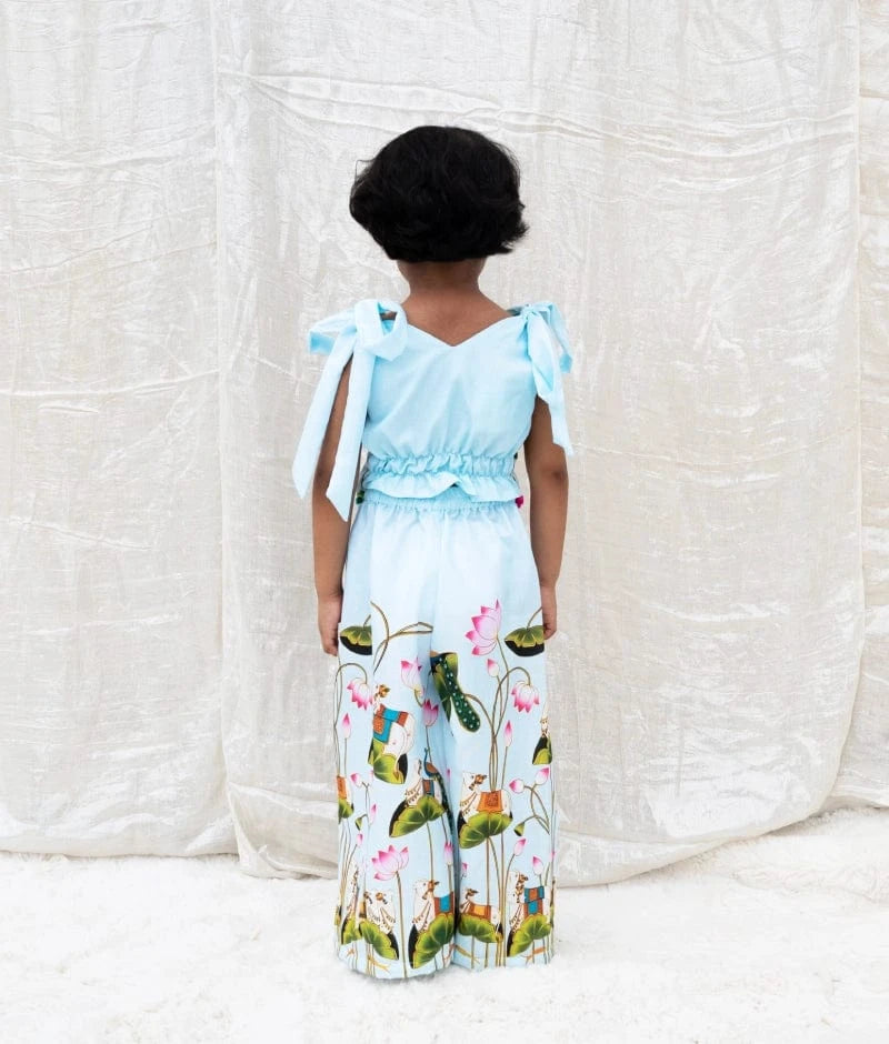 Manufactured by FAYON KIDS (Noida, U.P) Printed Crop Top with Plazo