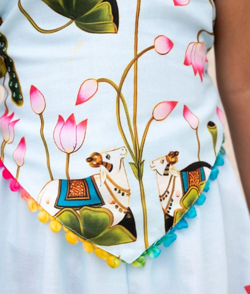 Manufactured by FAYON KIDS (Noida, U.P) Printed Crop Top with Plazo