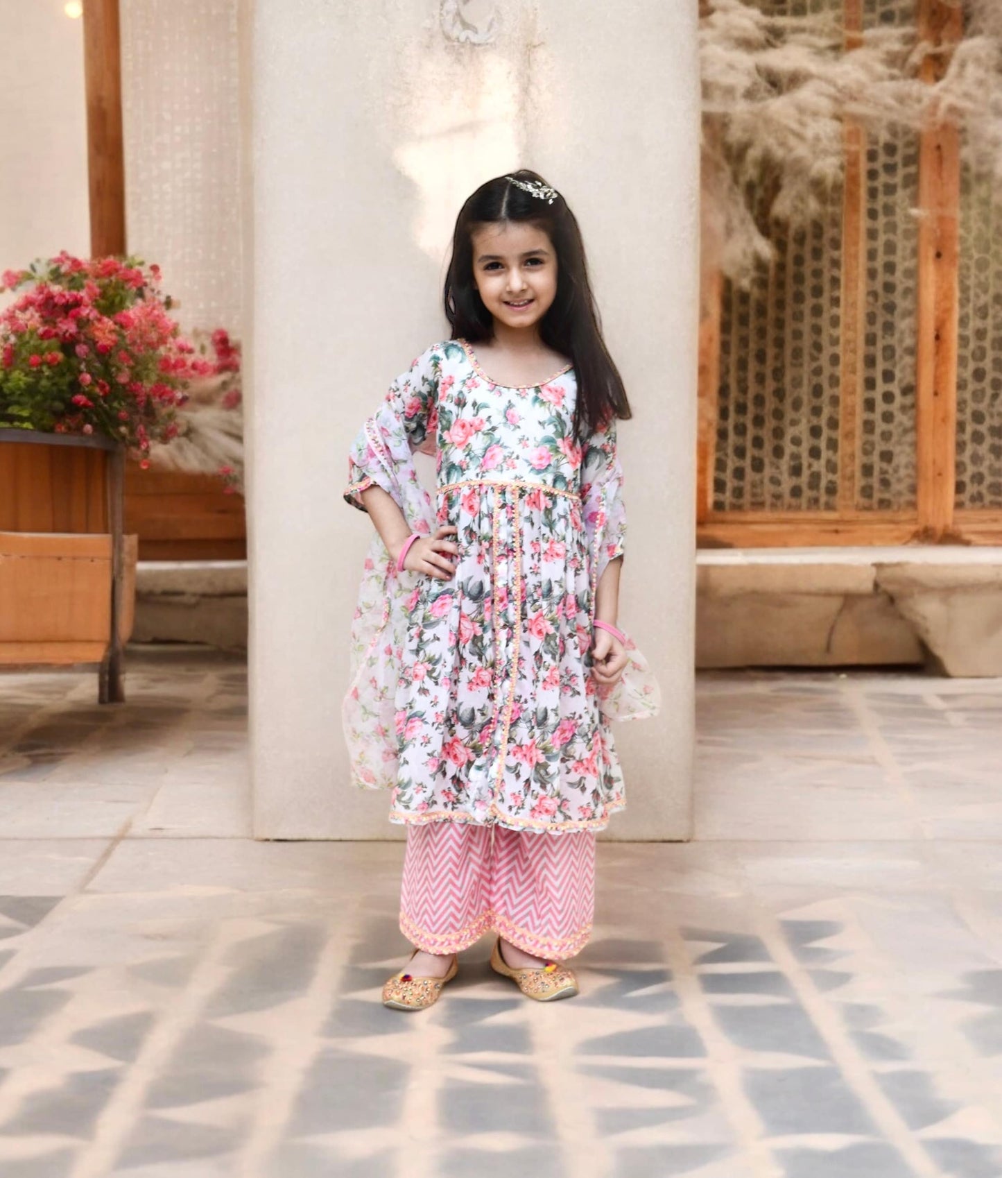 Manufactured by FAYON KIDS (Noida, U.P) Printed kurti with Plazzo