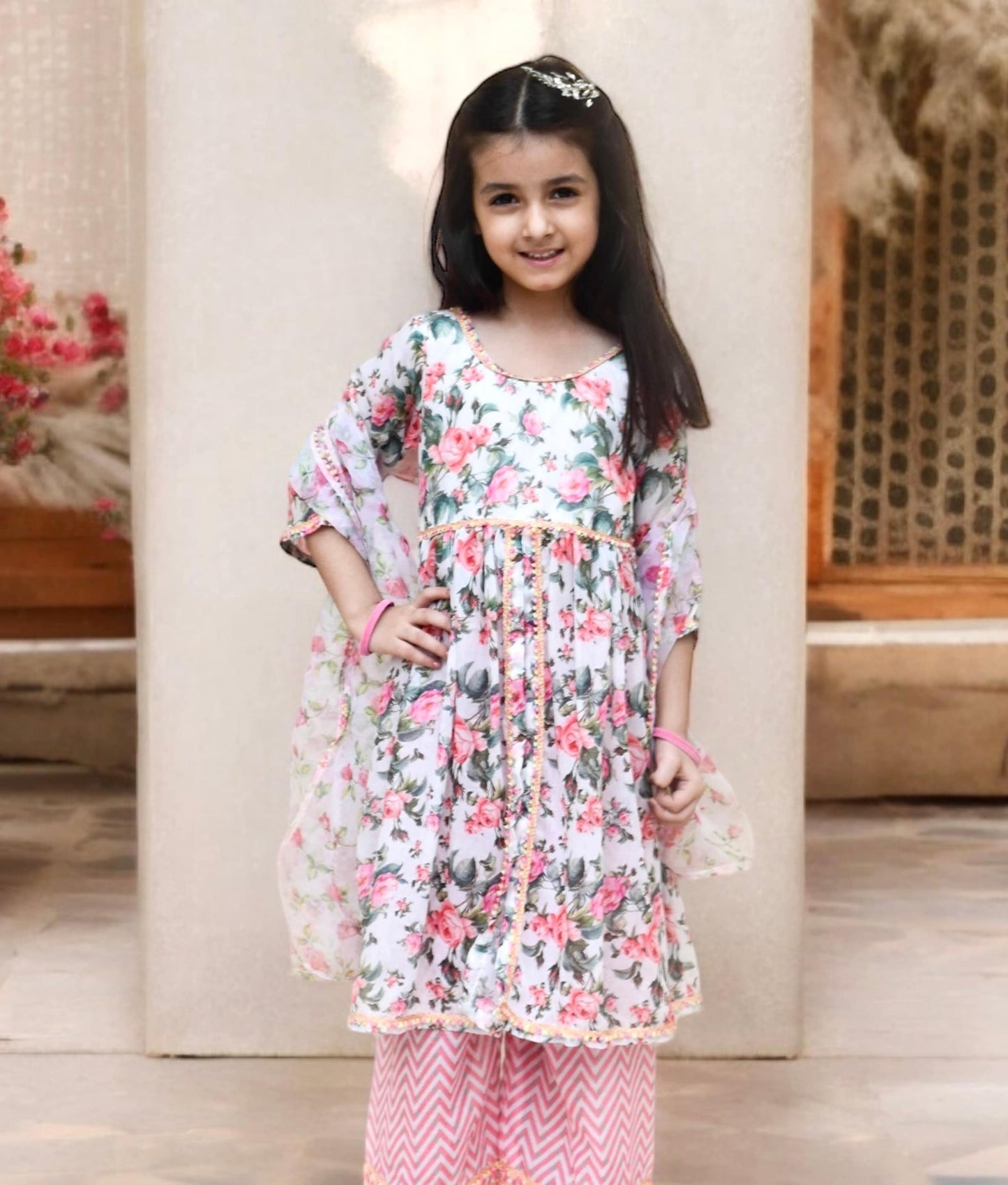 Manufactured by FAYON KIDS (Noida, U.P) Printed kurti with Plazzo