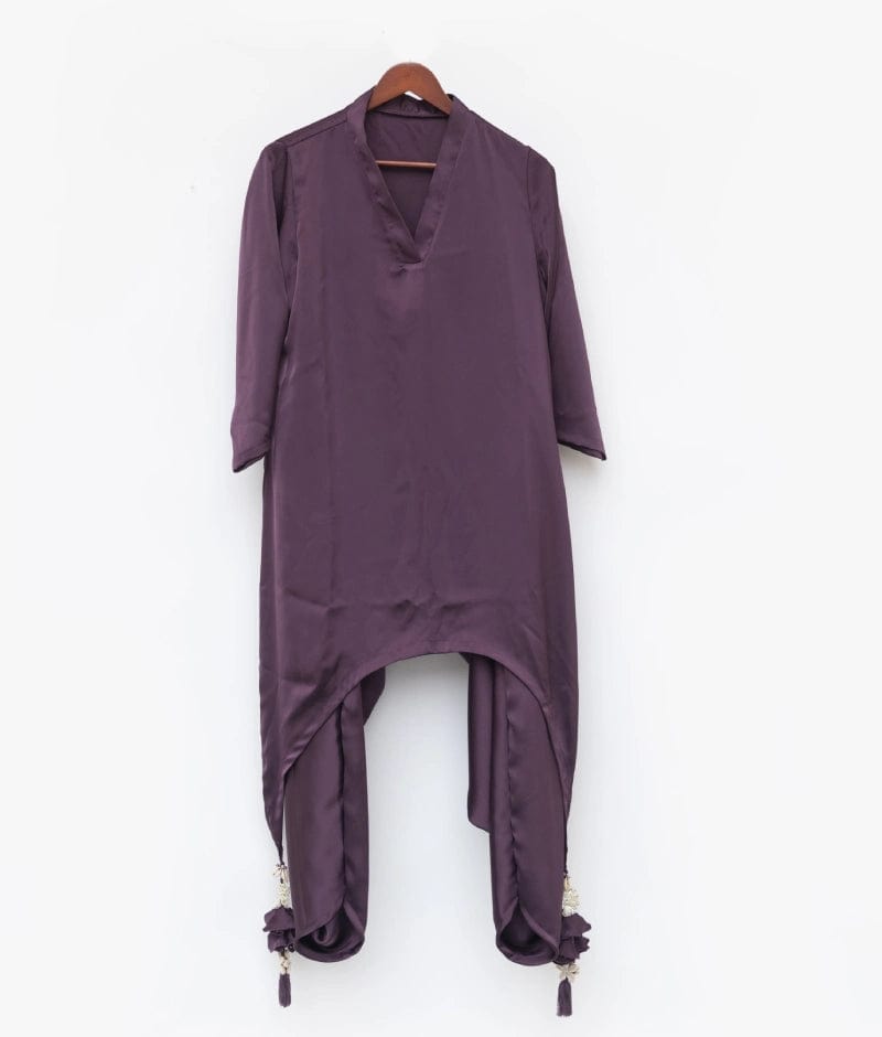 Manufactured by FAYON KIDS (Noida, U.P) Purple Crepe Kurti with Salwar