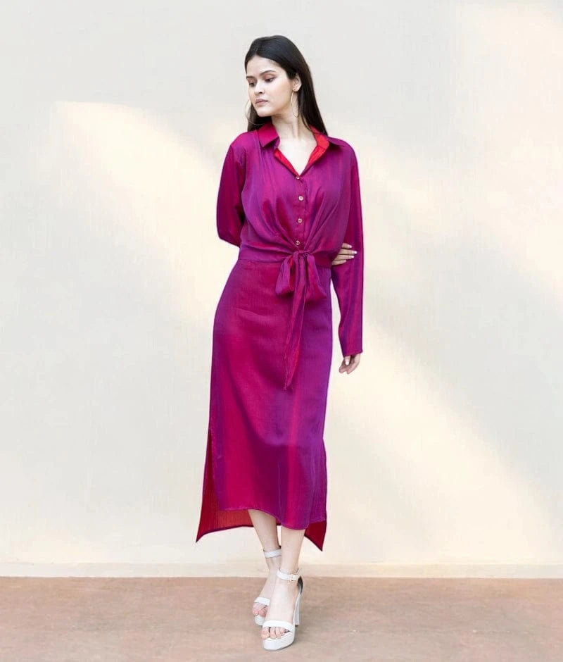 Manufactured by FAYON KIDS (Noida, U.P) Purple & Red Ombre Dress
