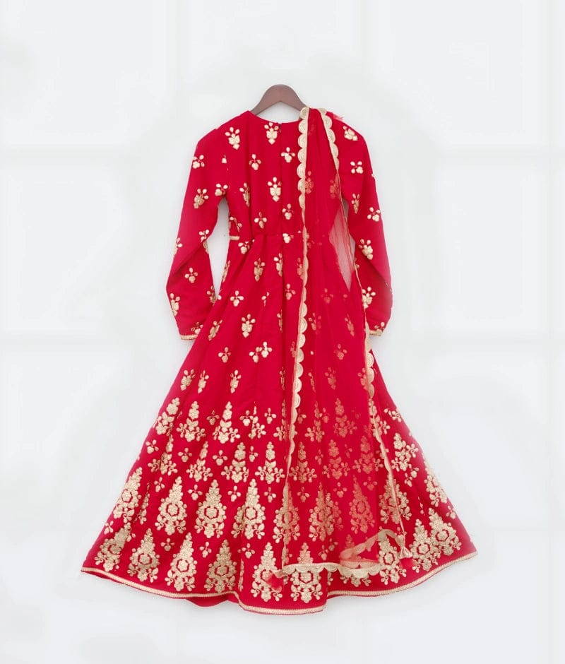 Manufactured by FAYON KIDS (Noida, U.P) Radiant Red Gota Anarkali
