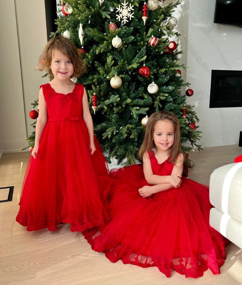 Manufactured by FAYON KIDS (Noida, U.P) Red Net Gown for Girls