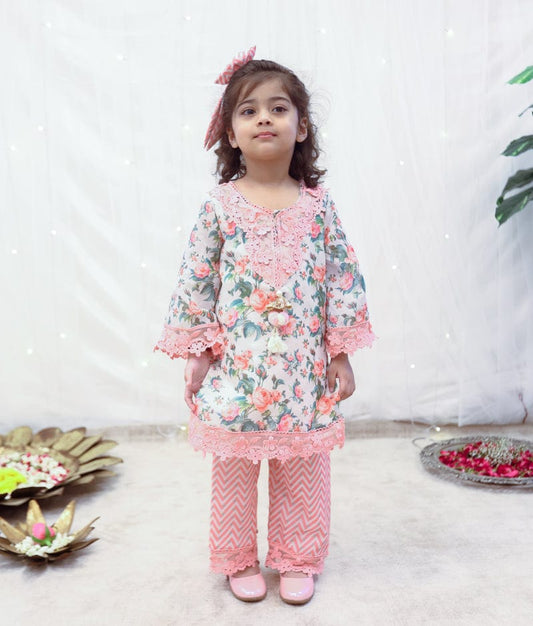 Rose Printed Suit Set