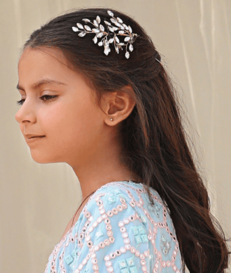 Manufactured by FAYON KIDS (Noida, U.P) Silver Leaves Hair Accessory