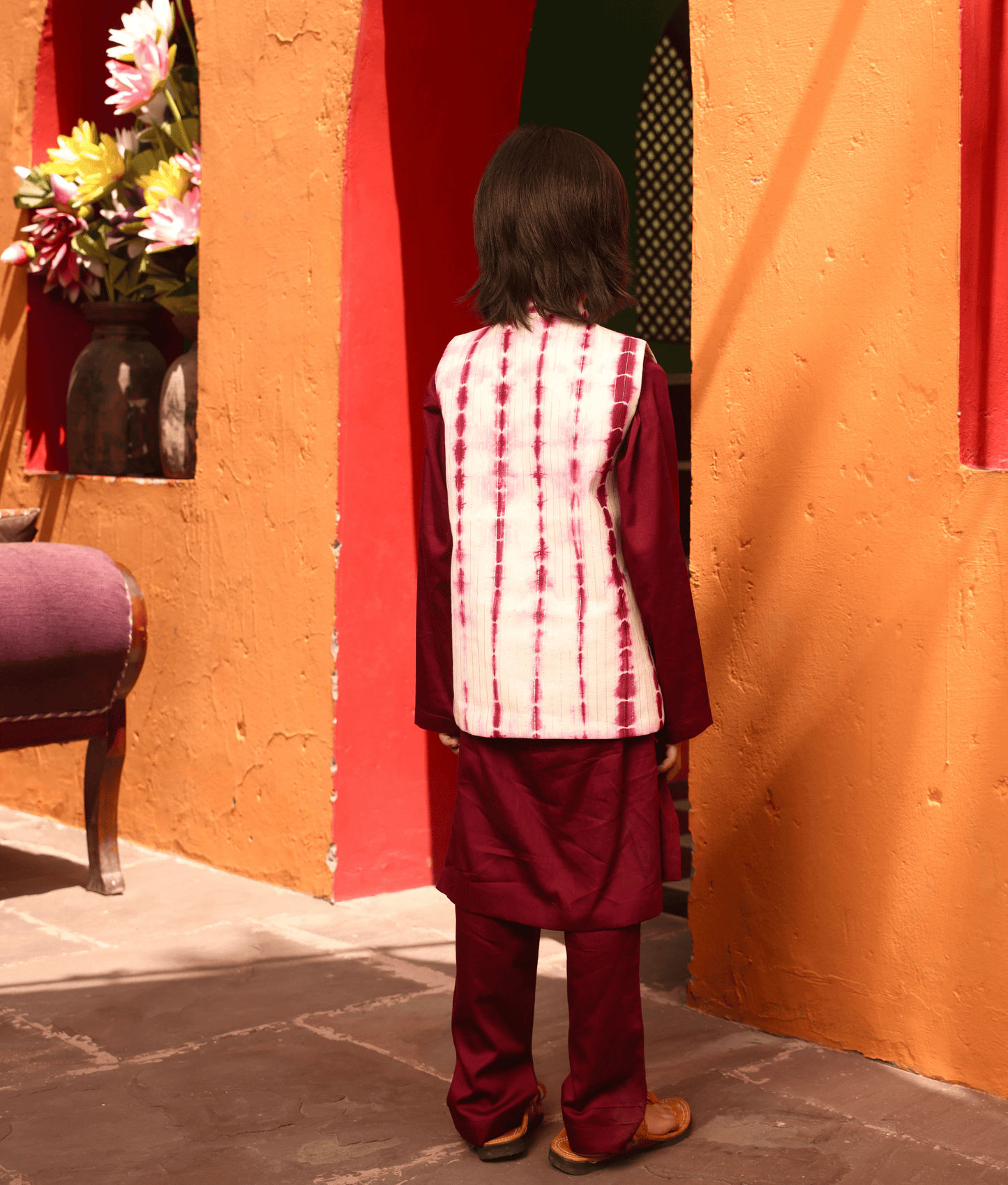 Manufactured by FAYON KIDS (Noida, U.P) Tie & Dye Nehru Jacket Set