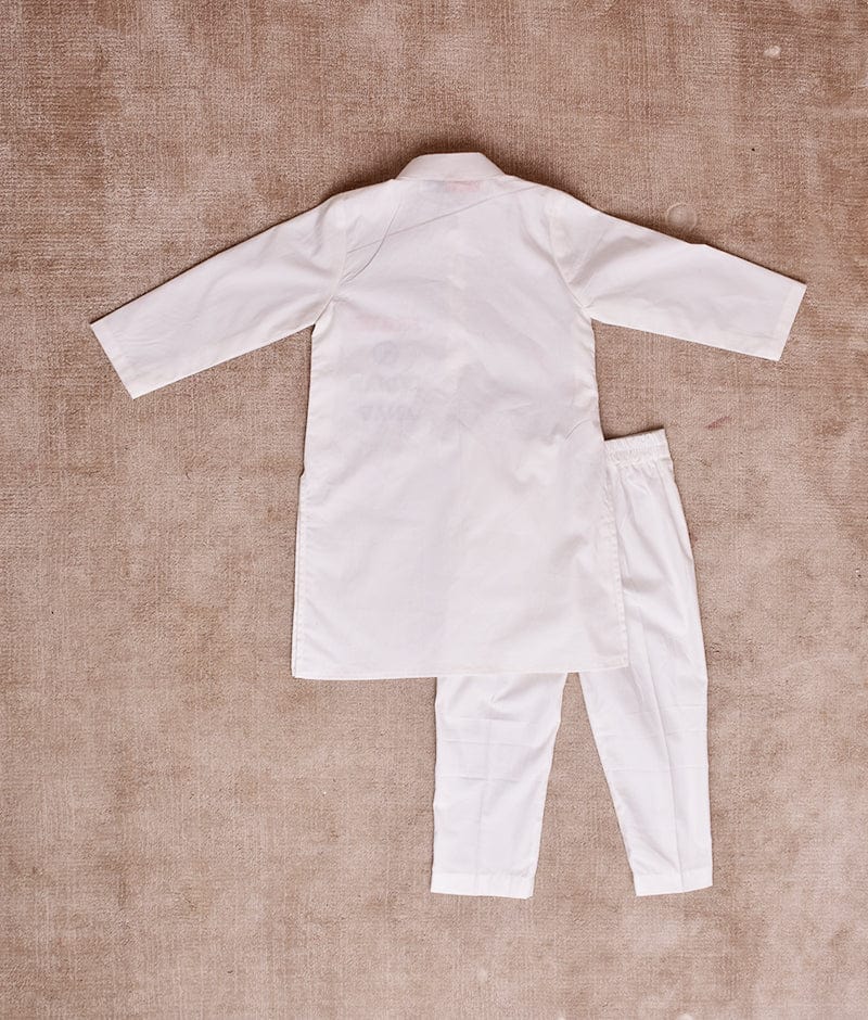 Manufactured by FAYON KIDS (Noida, U.P) White Independence Day Kurta Set