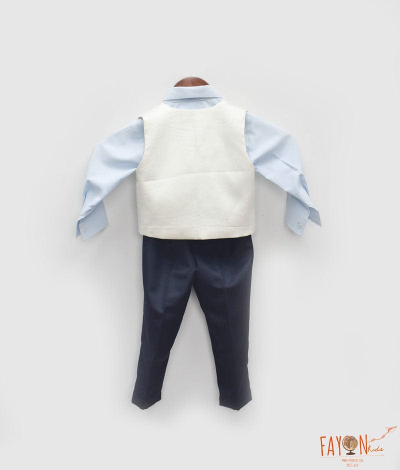 Manufactured by FAYON KIDS (Noida, U.P) White Waist Coat Set