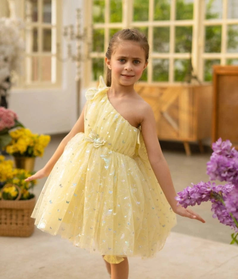 Yellow Butterfly Frock