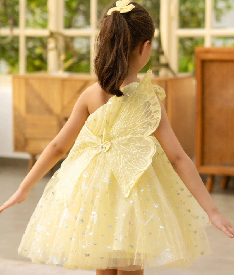 Yellow Butterfly Frock
