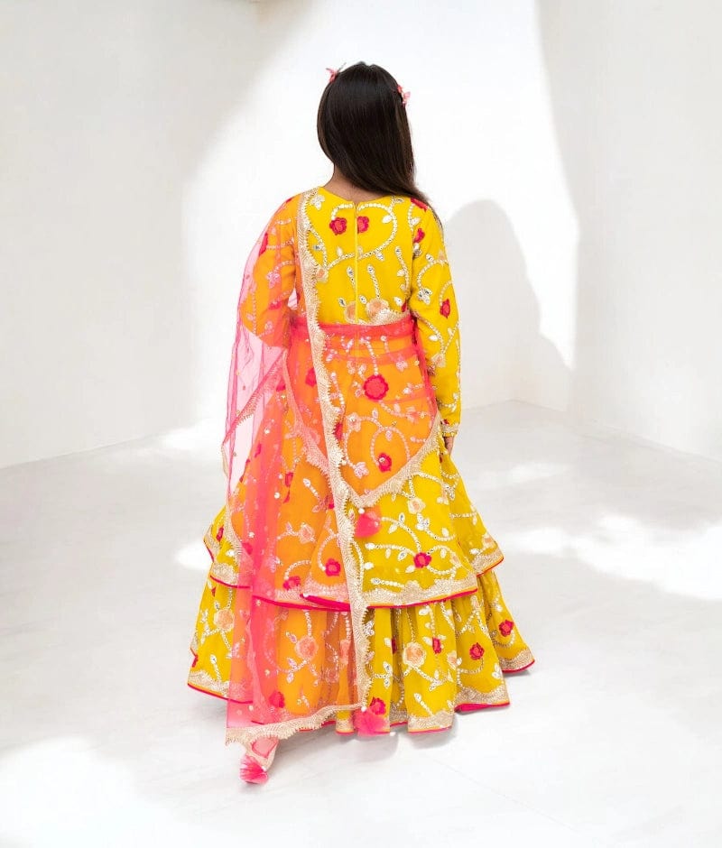 Yellow Gota Embroidered Anarkali