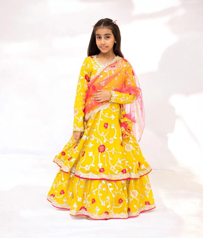 Yellow Gota Embroidered Anarkali