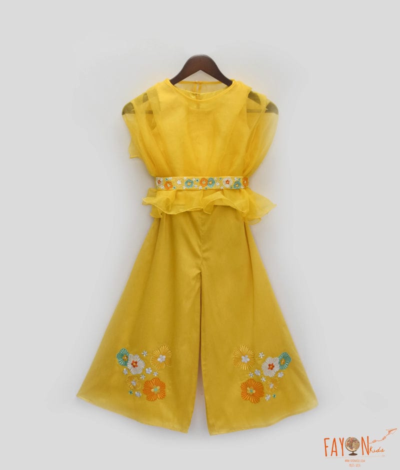 Yellow Top and Pant with Cape