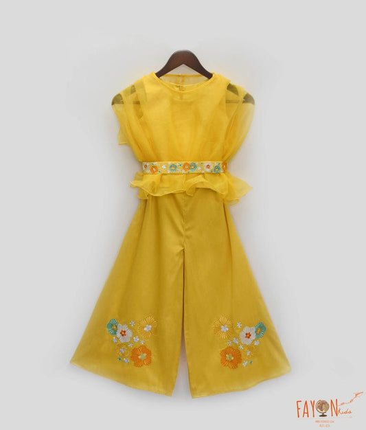Yellow Top and Pant with Cape