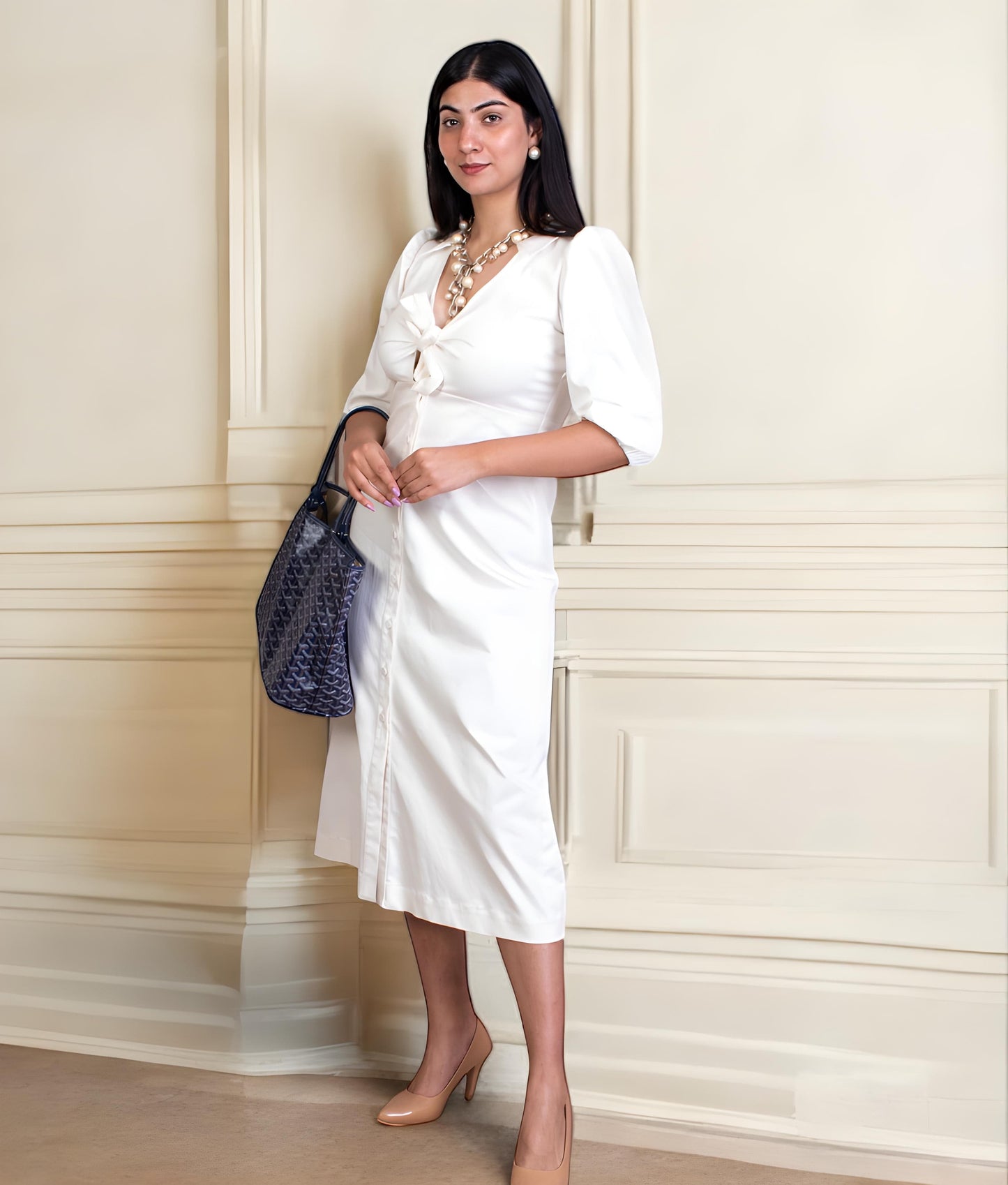 Manufactured by FayonKids Offwhite A Line Dress