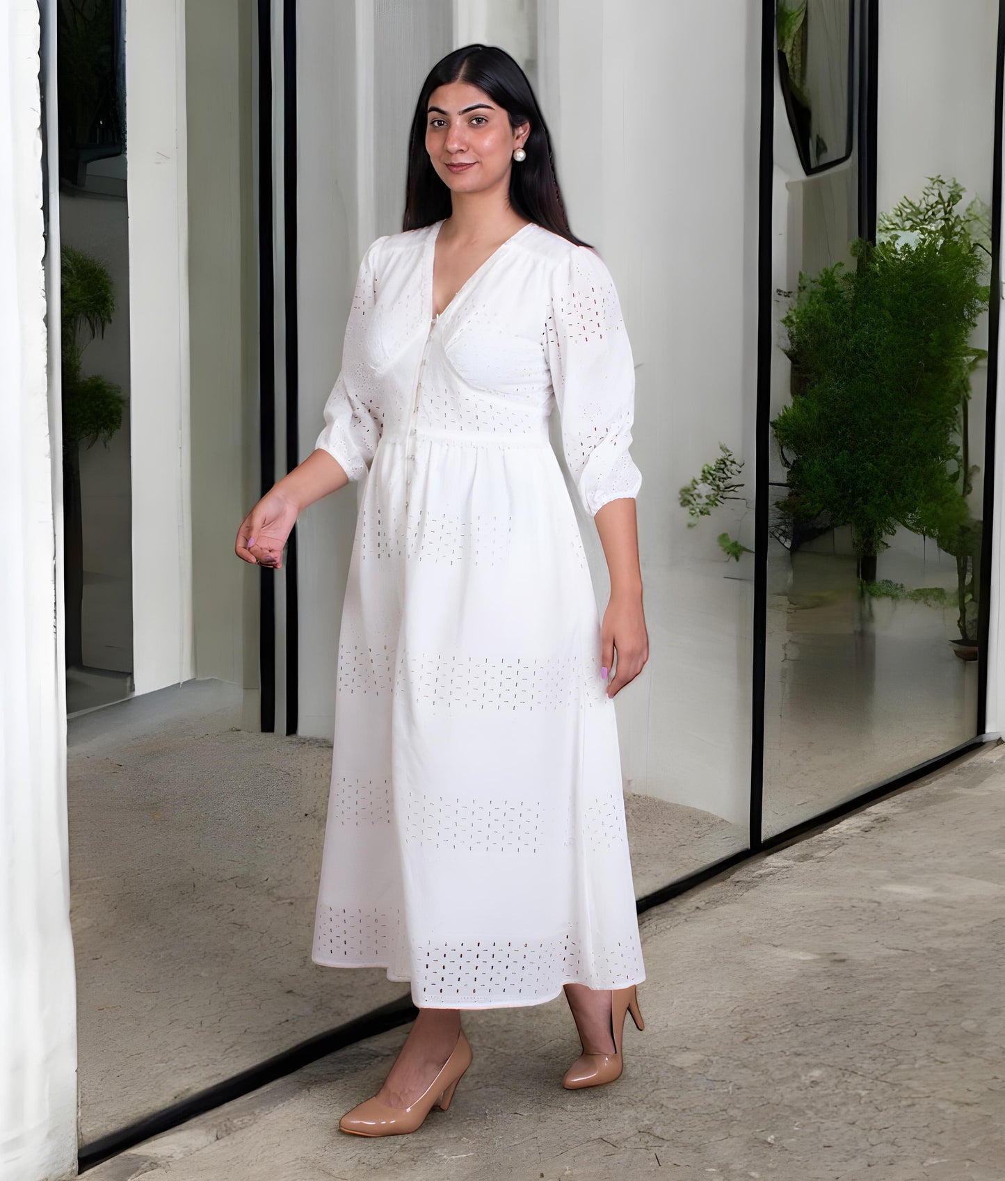 Manufactured by FayonKids Offwhite Dress