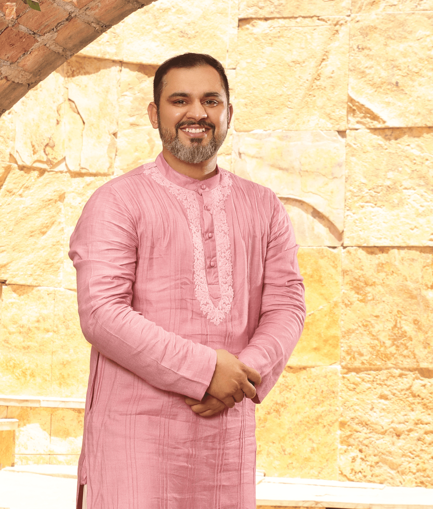 Manufactured by FayonKids Pink Silk Kurta Set