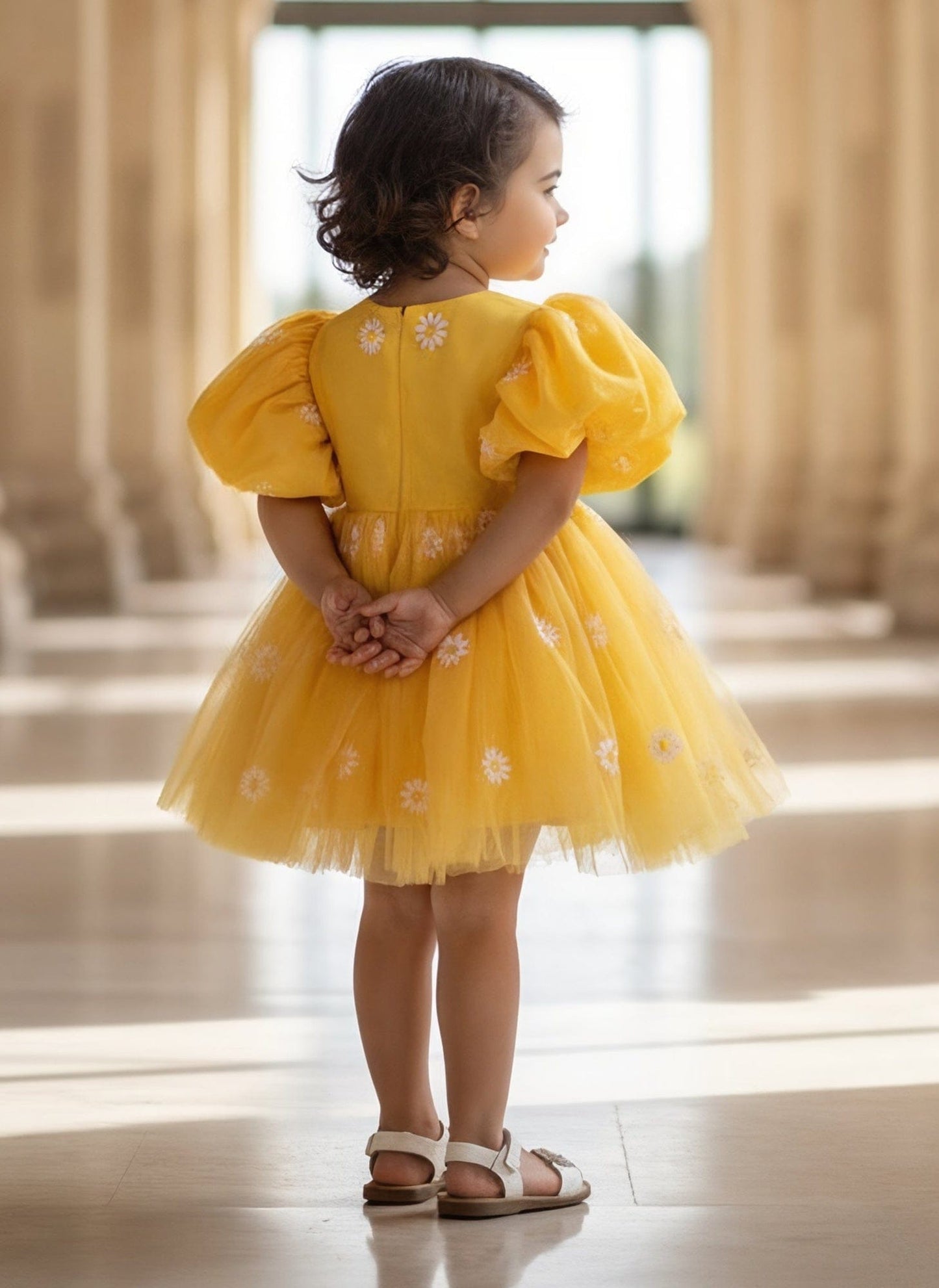 Pret Yellow Bloom Net Frock