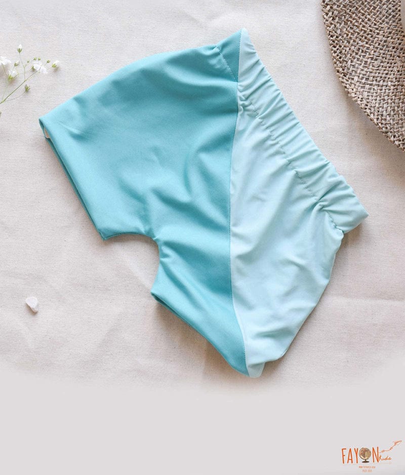 Aqua Blue Green Swim Trunk Swim Wear for Boys