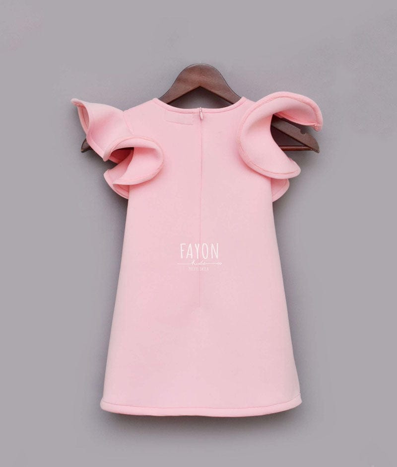 Baby Pink Neoprene Unicorn Dress for Girls
