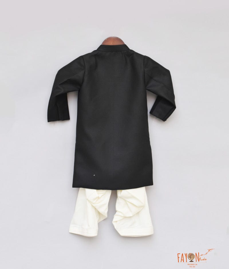 Black Achkan with Salwar for Boys