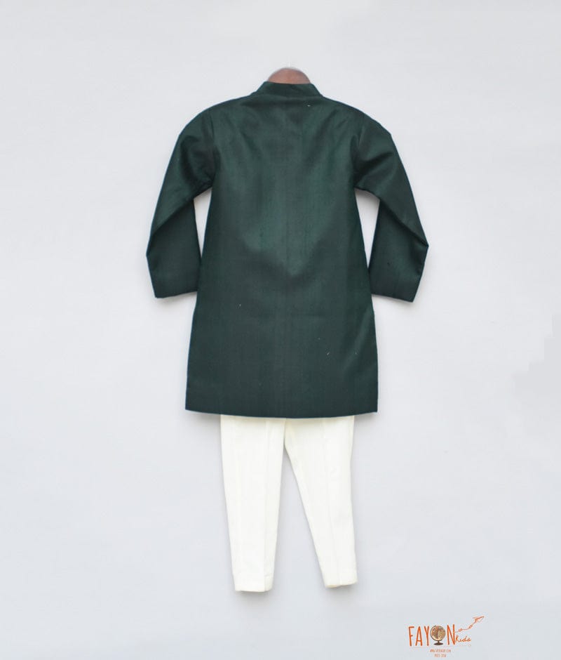 Green Achkan with Pant for Boys