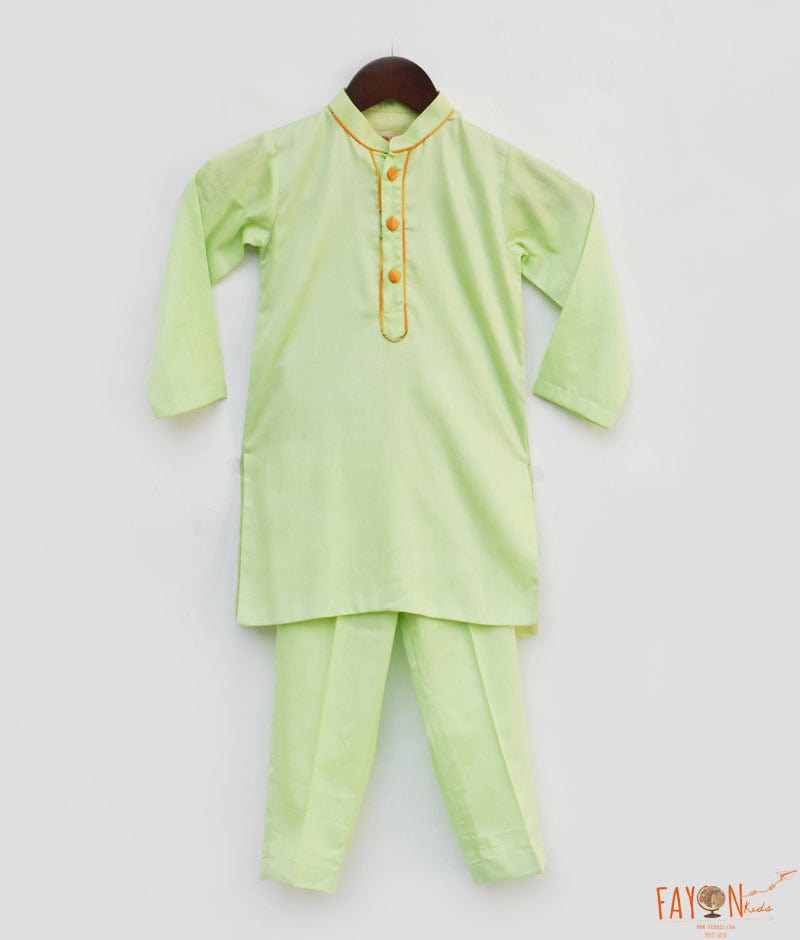 Fayon Kids Green Kurta Pant for Boys