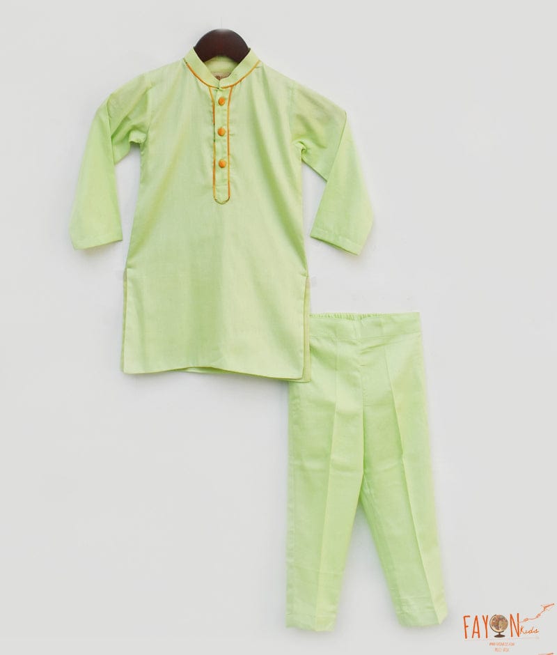 Fayon Kids Green Kurta Pant for Boys