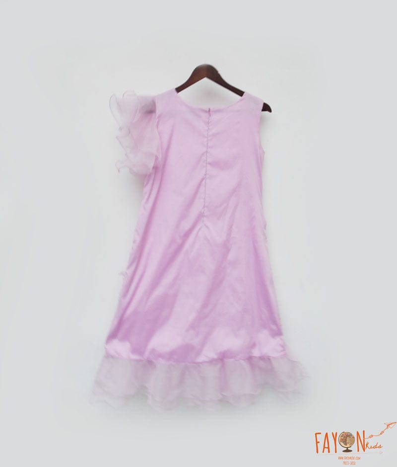 Lilac Embroidery Dress for Girls