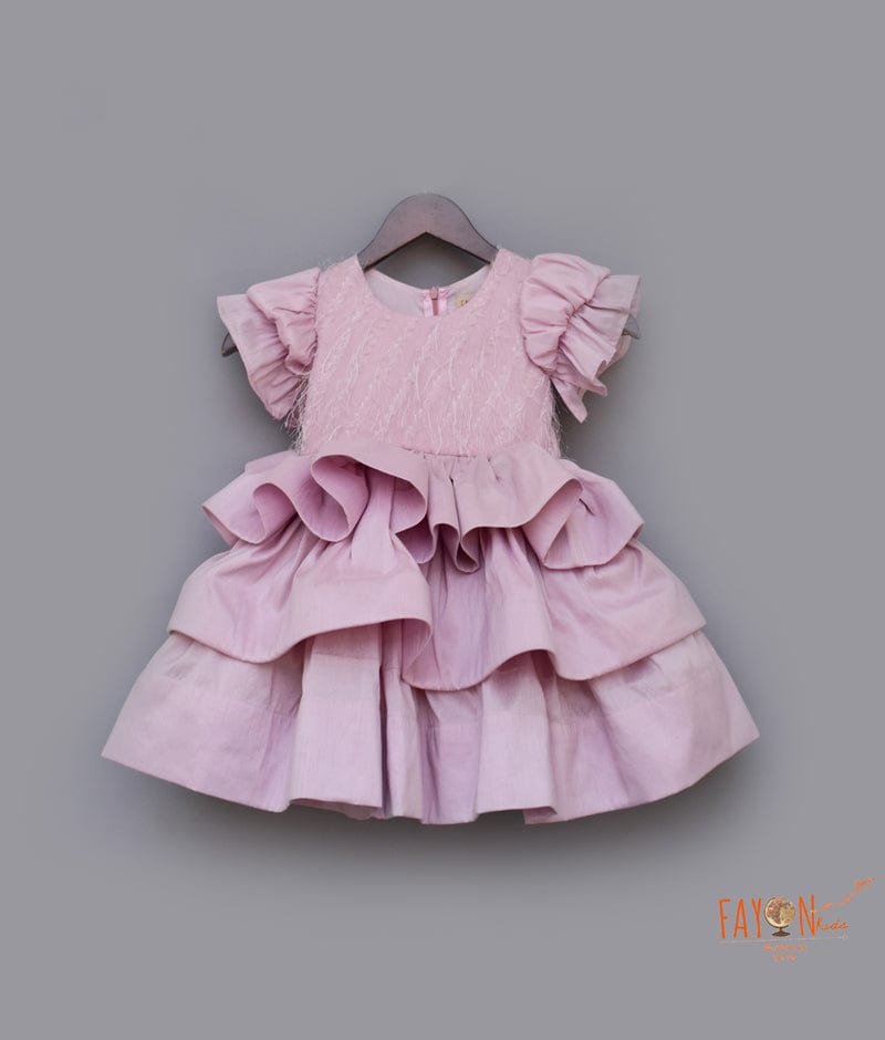 Lilac Tassel Frock for Girls