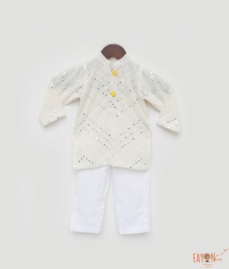 Mirror Embroidery Kurta and Pant for Boys