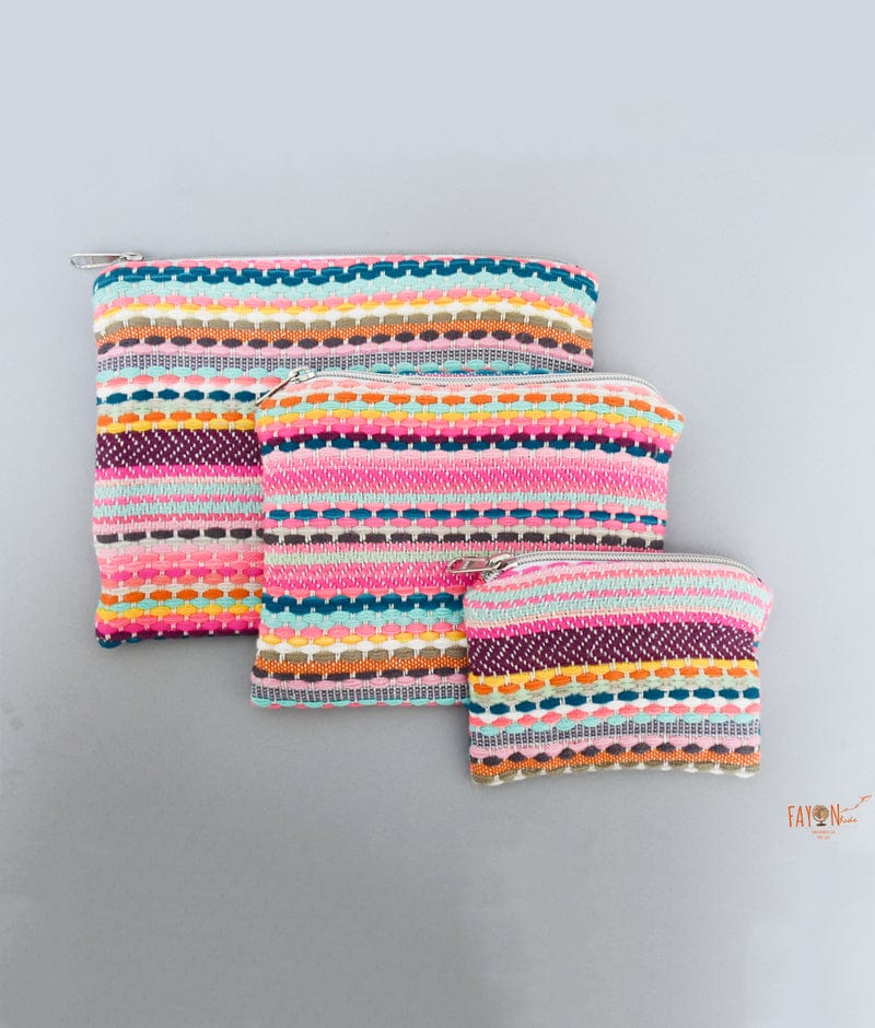 Fayon Kids Multi Colour Knitted Pouch Set for Girls