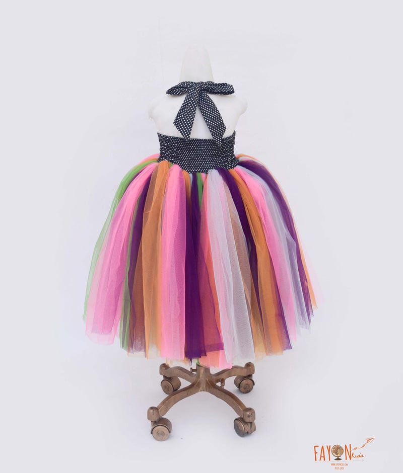 Multi Colour Net Gown for Girls