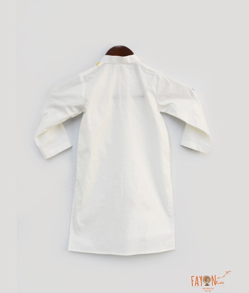 Buy Off White Holi Kurta for Boys