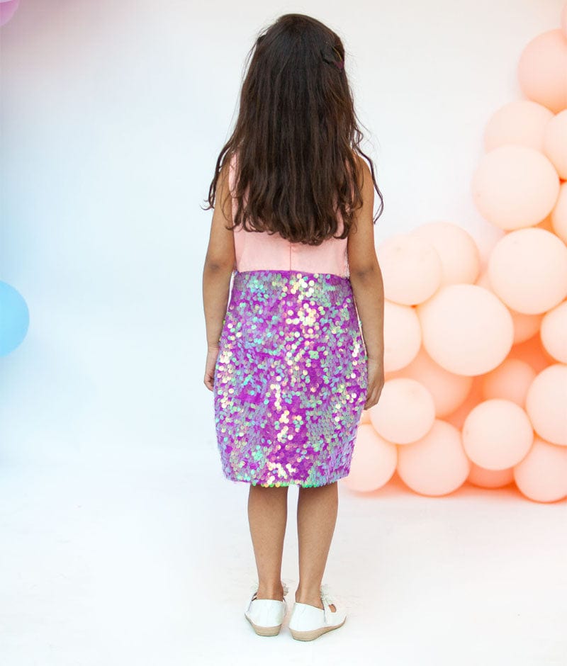 Maroon Fish Cut Dress for Girls