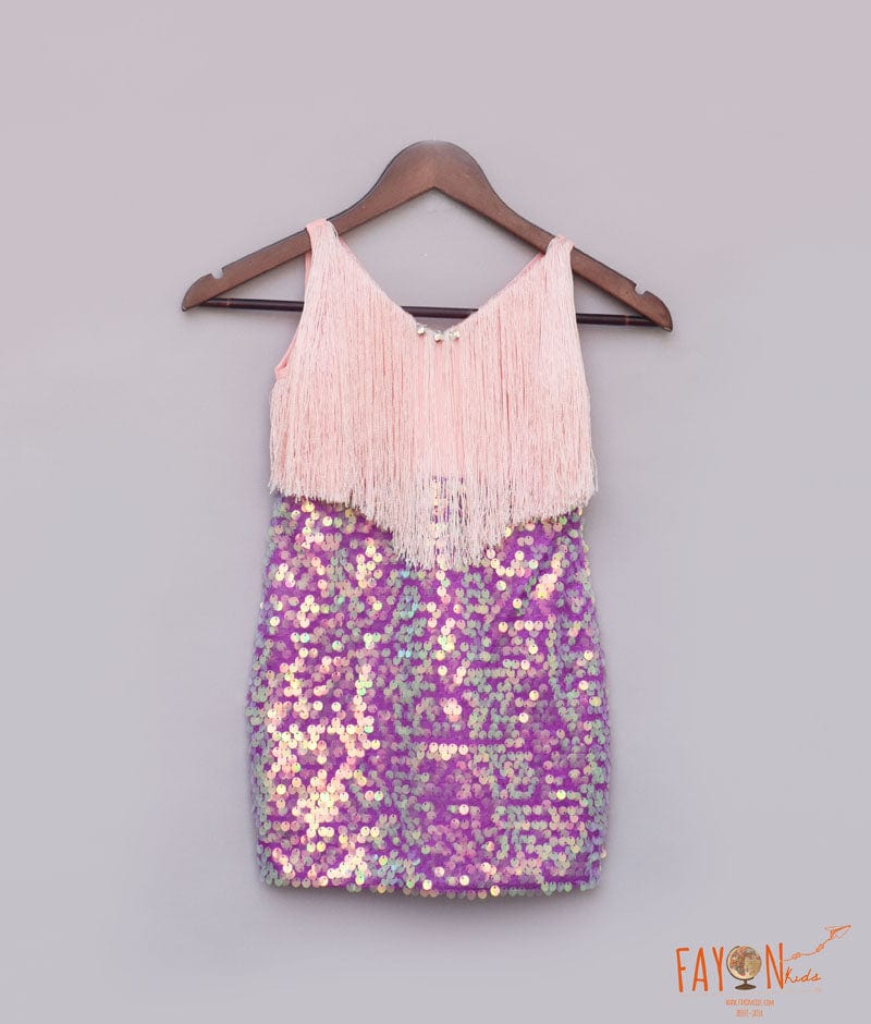 Maroon Fish Cut Dress for Girls