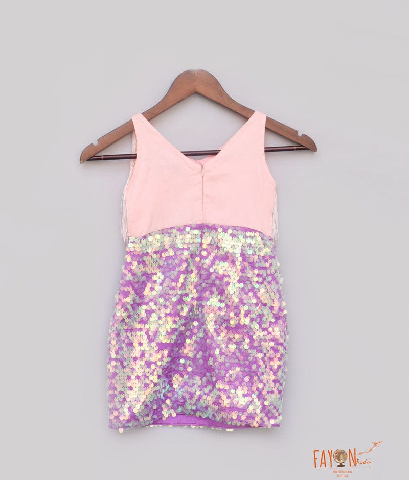 Maroon Fish Cut Dress for Girls