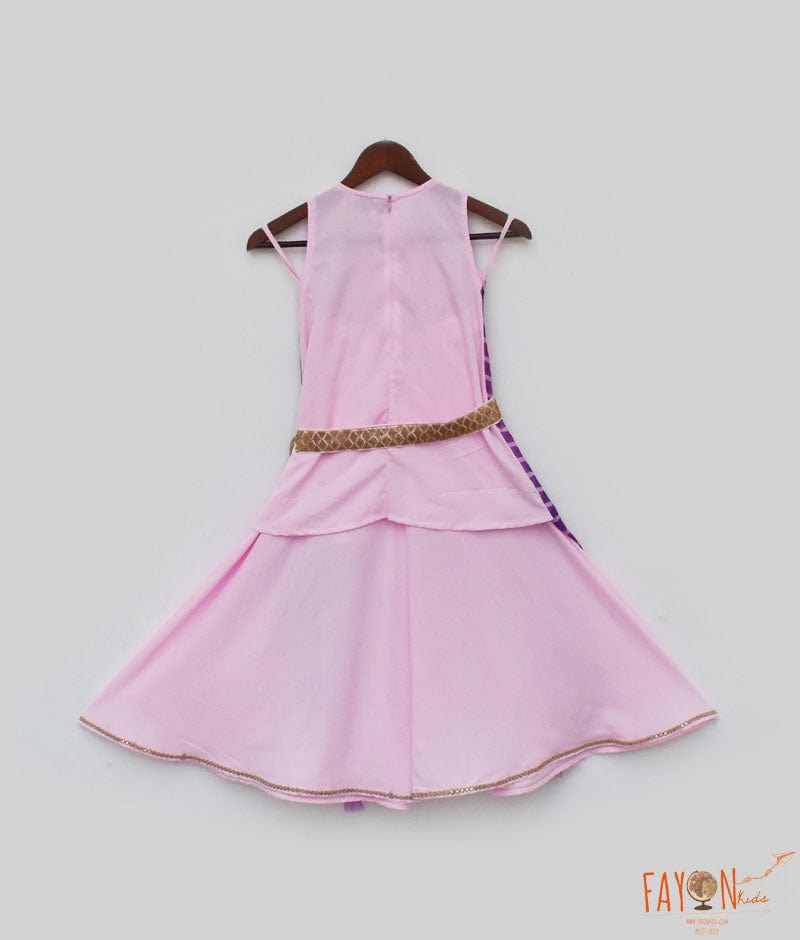 Pink Kurti Jacket and Sharara for Girls
