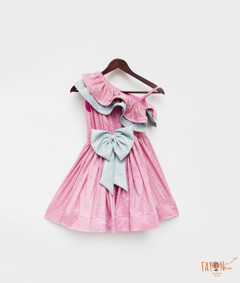 Pink Shimmer Frock for Girls