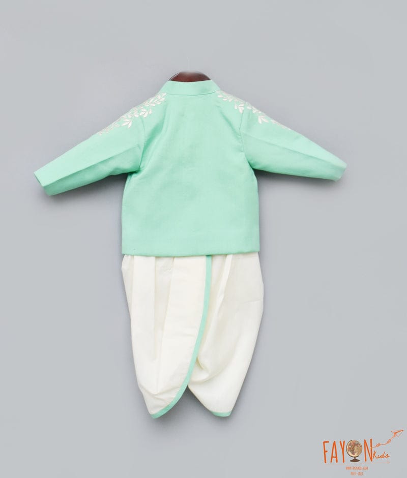 Sea Green Achkan with Dhoti for Boys
