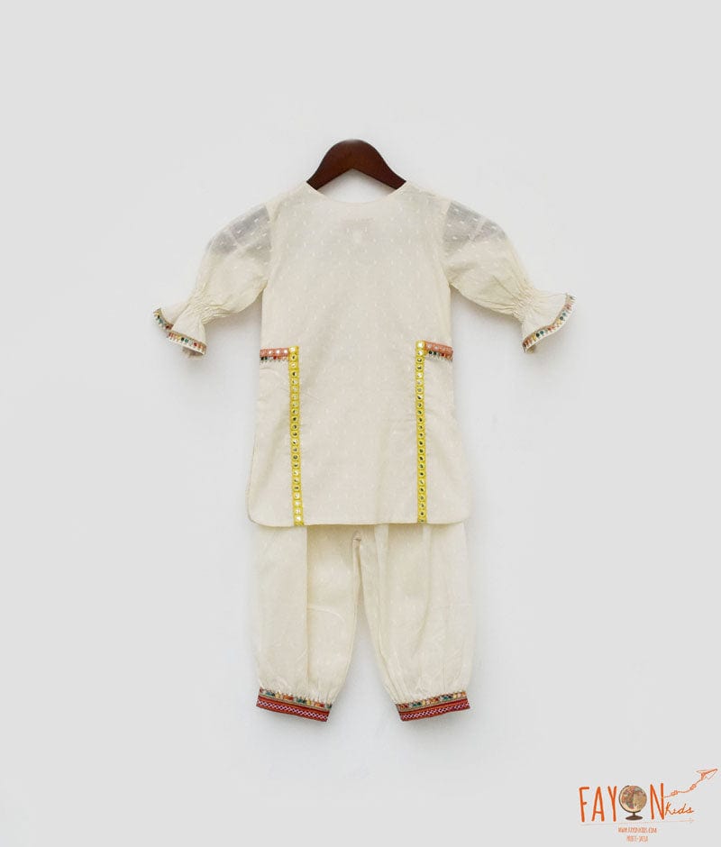 Self Texture Kurti and Salwar for Girls