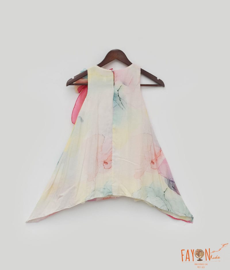 Fayon Kids Splashes Print Dress for Girls