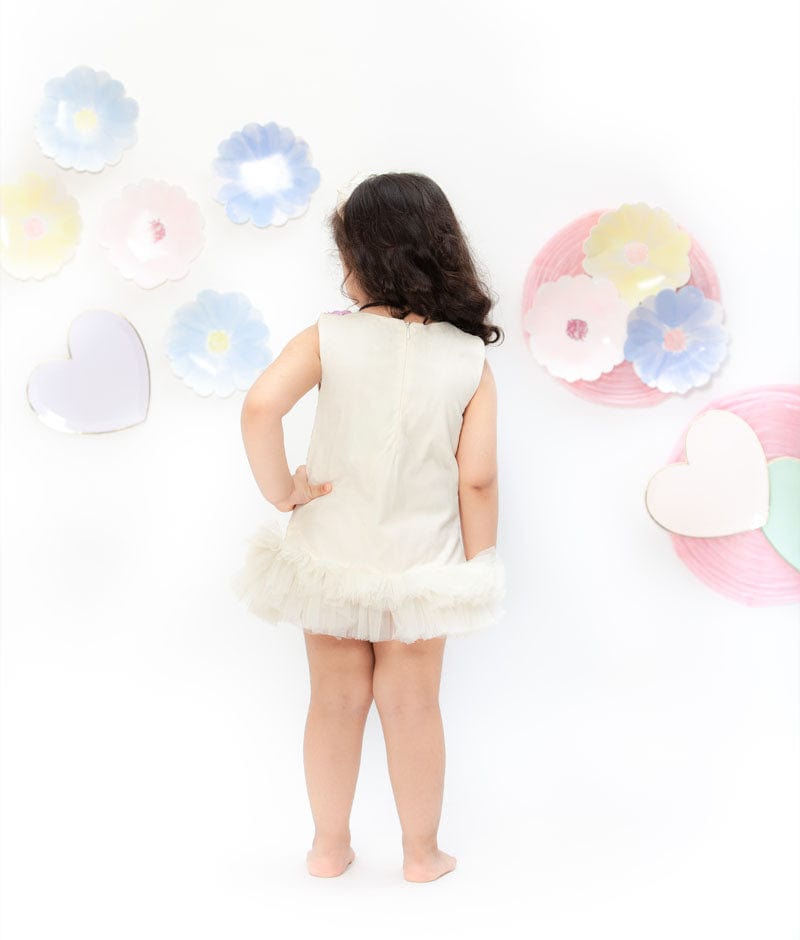 White Embroidery Dress for Girls