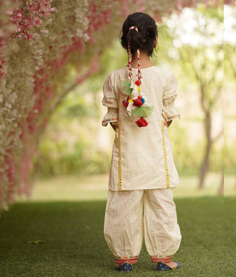 Manufactured by FAYON KIDS (Noida, U.P) Kurti and Salwar Self Texture for Girls
