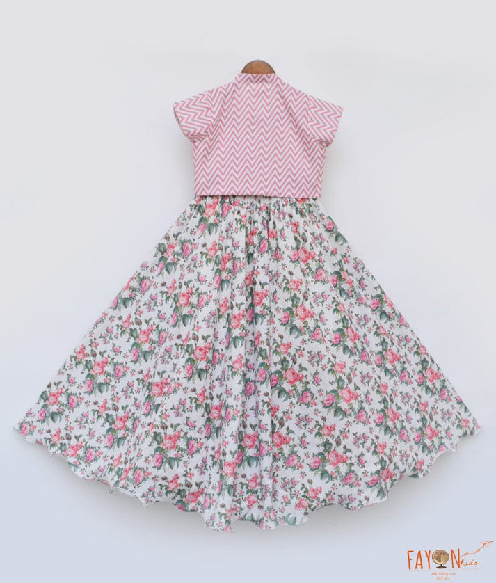 Manufactured by FAYON KIDS (Noida, U.P) Pink Floral Print Lehenga Choli for Girls
